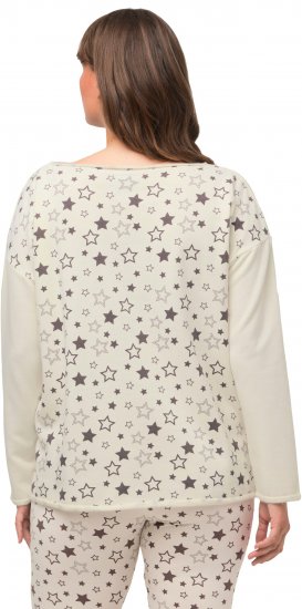 Ulla Popken Dreaming Time Long Sleeve Sweatshirt Chalk - Puloveri & dukserice - 