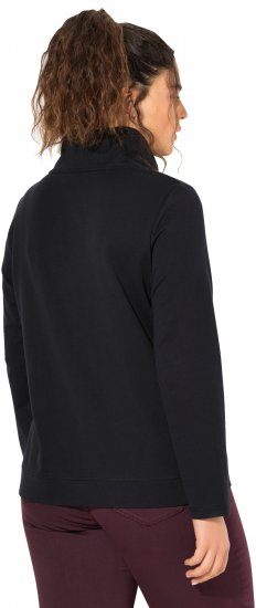 Ulla Popken Stand-Up Collar Long Sleeve Sweatshirt Black - Puloveri & dukserice - 