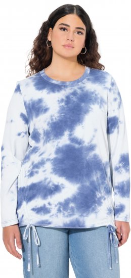 Ulla Popken Tie Dye Gathered Sweatshirt Atlantic Blue - Puloveri & dukserice - 