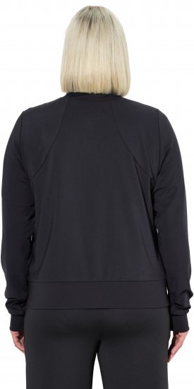 Ulla Popken Quick Drying College Collar Sweatshirt Black - Puloveri & dukserice - 