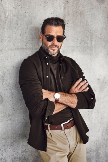 JP1880 Turtleneck Sweatshirt Long Sleeve Dark Brown - Puloveri & dukserice - Muške Puloveri & dukserice veliki brojevi