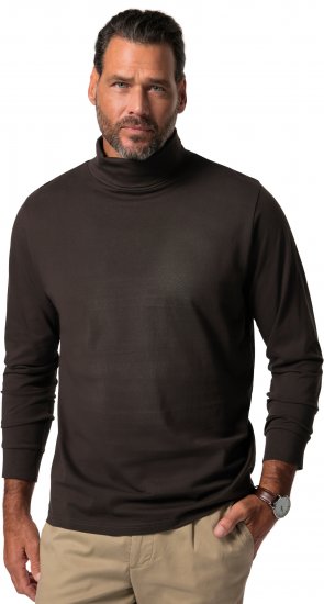 JP1880 Turtleneck Sweatshirt Long Sleeve Dark Brown - Puloveri & dukserice - Muške Puloveri & dukserice veliki brojevi