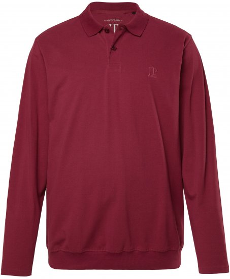 JP1880 Polo Shirt Pique Long Sleeve Red - Polo majice - Muške Polo Majice Veliki Brojevi