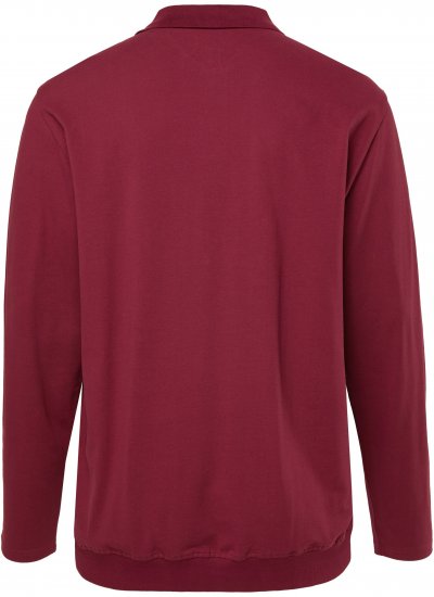 JP1880 Polo Shirt Pique Long Sleeve Red - Polo majice - Muške Polo Majice Veliki Brojevi