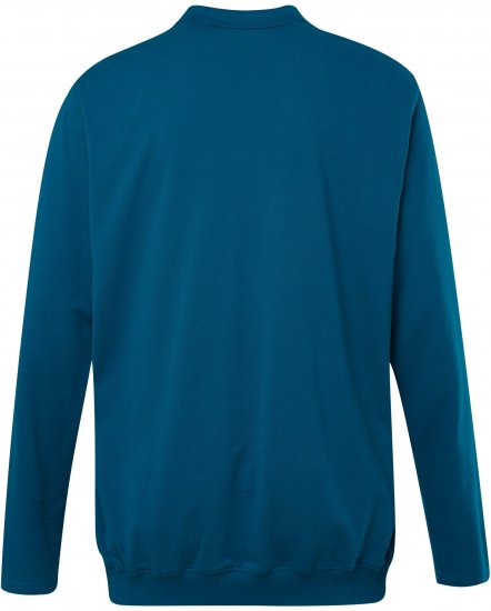 JP1880 Polo Shirt Long Sleeve Blue - Polo majice - Muške Polo Majice Veliki Brojevi