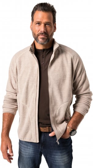 JP1880 Fleece Jacket Stand-up Collar Dusty Pink - Sportska & za van odjeća - Muške Sportska Odjeća Veliki Brojevi