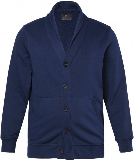 JP1880 Sweat Jacket Shawl Collar Navy - Puloveri & dukserice - Muške Puloveri & dukserice veliki brojevi