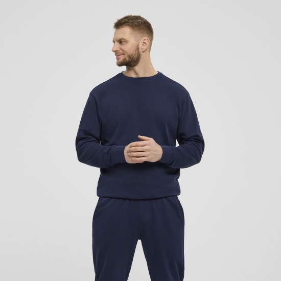 North Latitude Denim Crew Neck Sweatshirt Navy Blue TALL - TALL puloveri - 