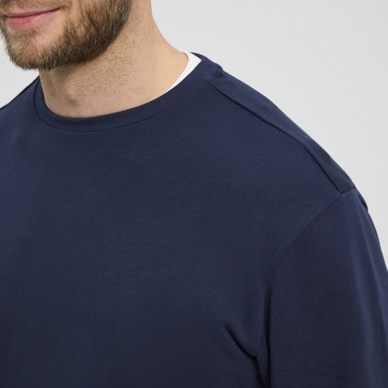 North Latitude Denim Crew Neck Sweatshirt Navy Blue TALL - TALL puloveri - 