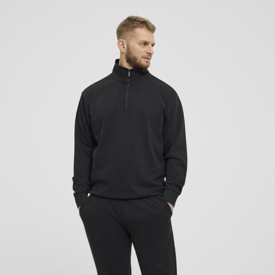 North Latitude Denim Half-Zip Sweatshirt Black TALL - TALL puloveri - 