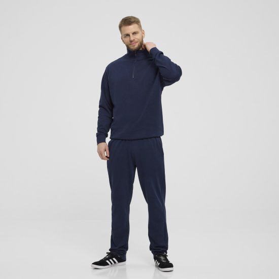 North Latitude Denim Half-Zip Sweatshirt Navy Blue TALL - TALL puloveri - 