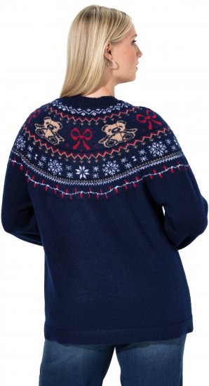 Ulla Popken Norwegian Style Christmas Sweater Blue - Puloveri & dukserice - 