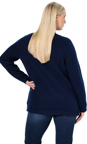 Ulla Popken Christmas Motif Classic Fit Sweater Navy - Puloveri & dukserice - 