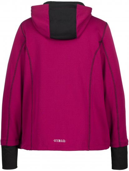Ulla Popken HYPRAR Zip Front Hooded Stretch Sweatshirt Blackberry - Puloveri & dukserice - 