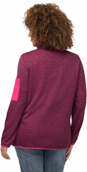 Ulla Popken Knit Fleece-Lined Zippered Jacket Fuchsia Pink - Puloveri & dukserice - 