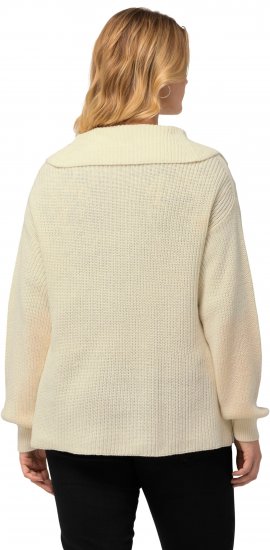 Ulla Popken Lace Up Sailor Collar Sweater Vanilla - Puloveri & dukserice - 