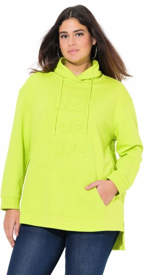 Ulla Popken Embossed Letter Sweatshirt Lime - Puloveri & dukserice - 