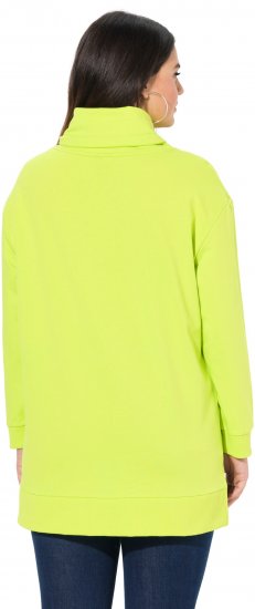 Ulla Popken Embossed Letter Sweatshirt Lime - Puloveri & dukserice - 