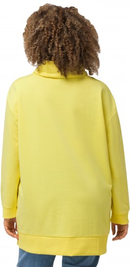 Ulla Popken Embossed Letter Sweatshirt Lemon Yellow - Puloveri & dukserice - 