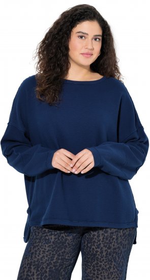 Ulla Popken Inverted Seam Long Sleeve Sweatshirt Navy - Puloveri & dukserice - 