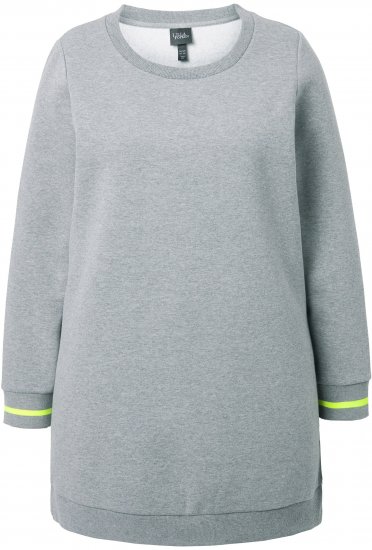 Ulla Popken Nostalgic Escape Oversized Sweatshirt Mouse Grey - Puloveri & dukserice - 