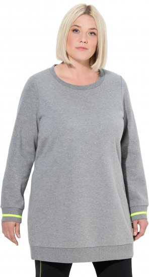 Ulla Popken Nostalgic Escape Oversized Sweatshirt Mouse Grey - Puloveri & dukserice - 