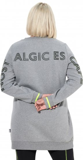 Ulla Popken Nostalgic Escape Oversized Sweatshirt Mouse Grey - Puloveri & dukserice - 