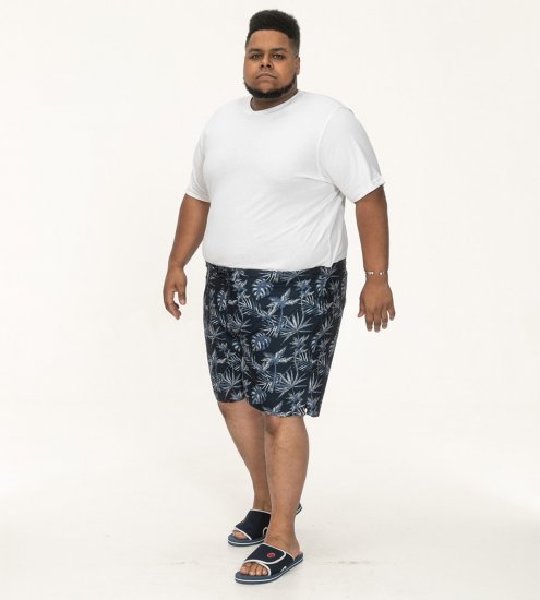 D555 Cleethorpes Hawaii Printed Swimshorts Navy - Kupaće hlače - muške Kupaće hlače veliki brojevi