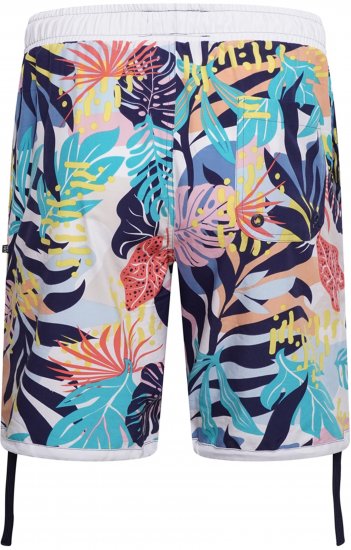 Kam Jeans 3018 Panelled Floral Swimshorts Navy - Kupaće hlače - muške Kupaće hlače veliki brojevi