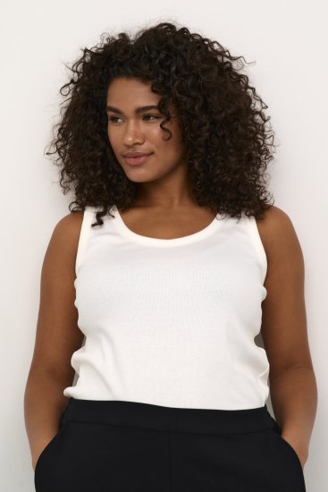 Kaffe Curve Carina Top bez rukava Chalk - Majice - 