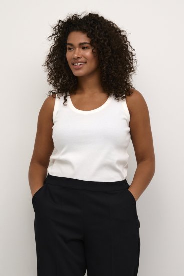 Kaffe Curve Carina Top bez rukava Chalk - Majice - 