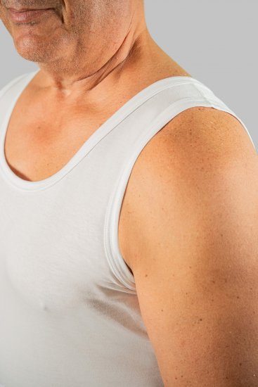 20 Nodi Crew Neck Tank Top in Combed Cotton Jersey White - Donje rublje & kupaće hlače - muške donje rublje veliki brojevi