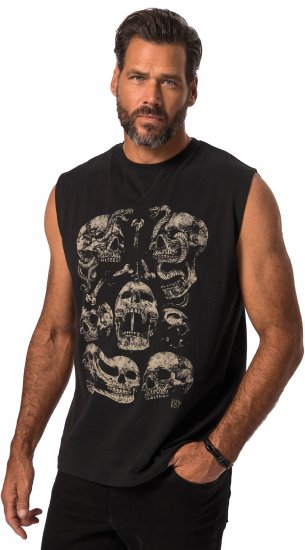 JP1880 Tanktop Skulls Black - Majice Kratkih Rukava - Muške Majice Kratkih Rukava Veliki Brojevi 