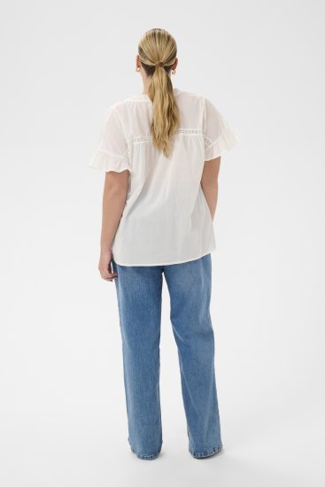 Kaffe Curve Valeria Top Chalk - Topovi - 