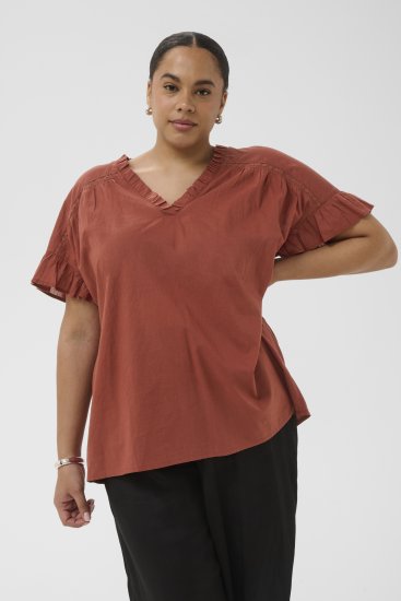 Kaffe Curve Valeria Top Henna Brown - Majice i topovi - 