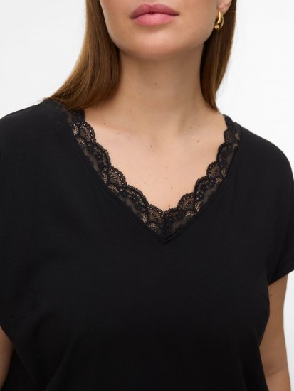 Vero Moda Bella Lace Top Black - Topovi - 