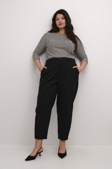 Kaffe Curve Merla Hlače Duboko crna - Traperice & Hlače u Velikim Veličinama – Plus Size - 