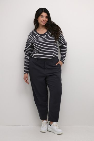 Kaffe Curve Merla Hlače Crna Oyster - Traperice & Hlače u Velikim Veličinama – Plus Size - 