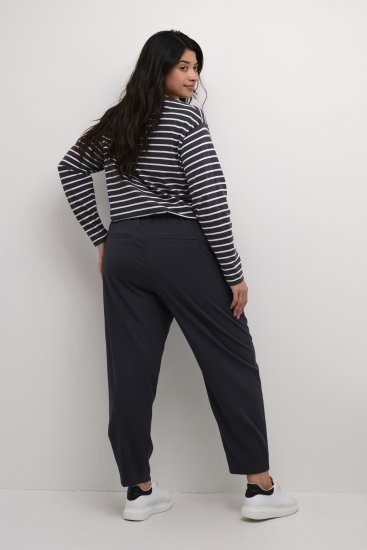 Kaffe Curve Merla Hlače Crna Oyster - Traperice & Hlače u Velikim Veličinama – Plus Size - 