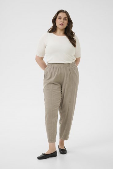 Kaffe Curve Nana Barrel Pants Brindle - Hlače od tkanine - 