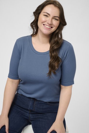 Kaffe Curve Carina T-Shirt Blue - Majice - 