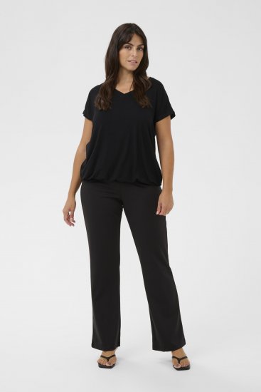 Kaffe Curve Jena V-Neck Majica Duboko crna - Majice - 