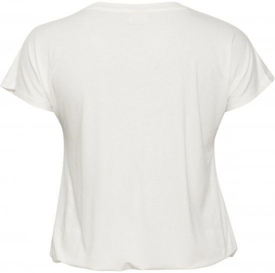 Kaffe Curve Jena V-Neck Majica Chalk - Majice - 