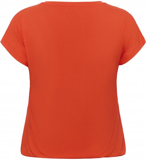 Kaffe Curve Jena V-Neck T-Shirt Grenadine Red - Majice - 