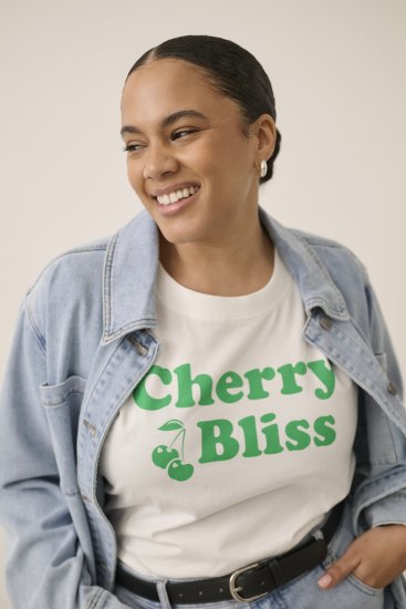 Kaffe Curve Chari T-Shirt Chalk - Majice - 