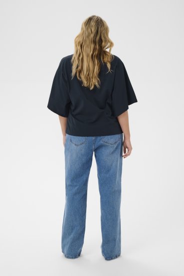 Kaffe Curve Stormi T-Shirt Navy - Majice - 