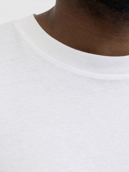 Jack & Jones Brandon T-Shirt White - Majice Kratkih Rukava - Muške Majice Kratkih Rukava Veliki Brojevi 