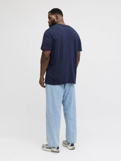 Jack & Jones Brandon T-Shirt Blue - Majice Kratkih Rukava - Muške Majice Kratkih Rukava Veliki Brojevi 