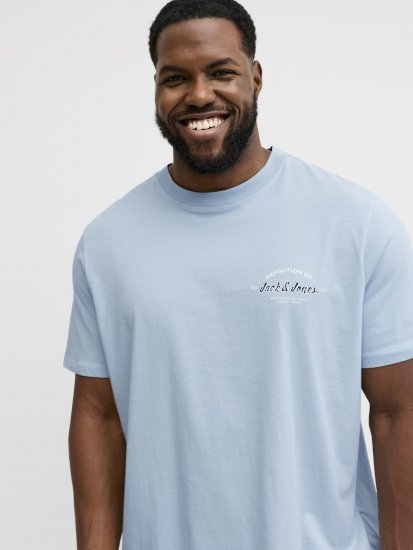 Jack & Jones Brandon T-Shirt Celestial Blue - Majice Kratkih Rukava - Muške Majice Kratkih Rukava Veliki Brojevi 