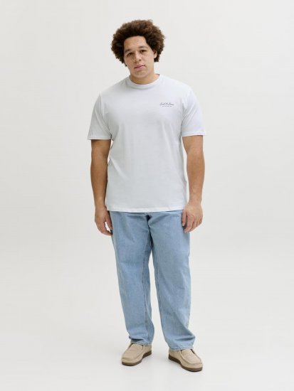 Jack & Jones Archive Majica Bijela - Majice Kratkih Rukava - Muške Majice Kratkih Rukava Veliki Brojevi 